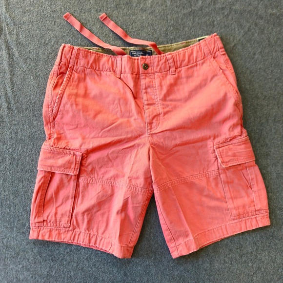 Abercrombie & Fitch Other - Y2K Abercrombie & Fitch Cargo Shorts Pink Sz 34 Military Utility Paratrooper NWT